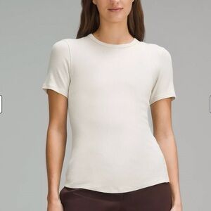 Lululemon Hold Tight Short-Sleeve Shirt Bone Size 4